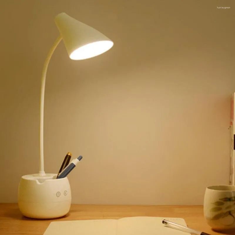Lámparas de mesa con carga USB, lámpara de escritorio LED, interruptor táctil recargable para estudio en casa, lectura, luces nocturnas, 3 niveles de brillo