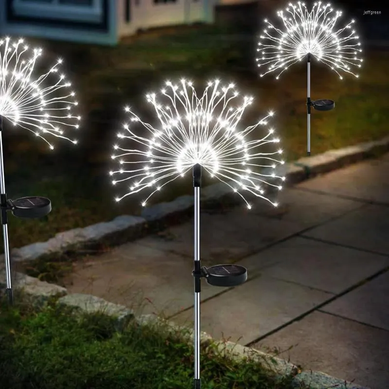 Solar Lights Festoon LED Light Outdoor Firework Garden Decoration Lamp Maskros Flood Street Garland