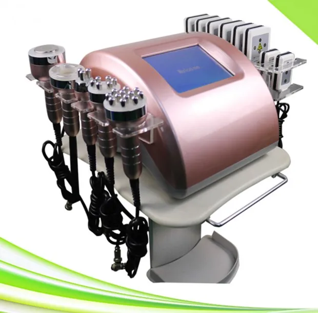 LIPO LASER SLUMME 40K ULTRASONIC CAVITATION RF FACE LIFT SYSTEM 6 I 1 Professionell Spa Salon Beauty Equipment Diode Zerona Lipolaser Fat Burning Body Cavitation