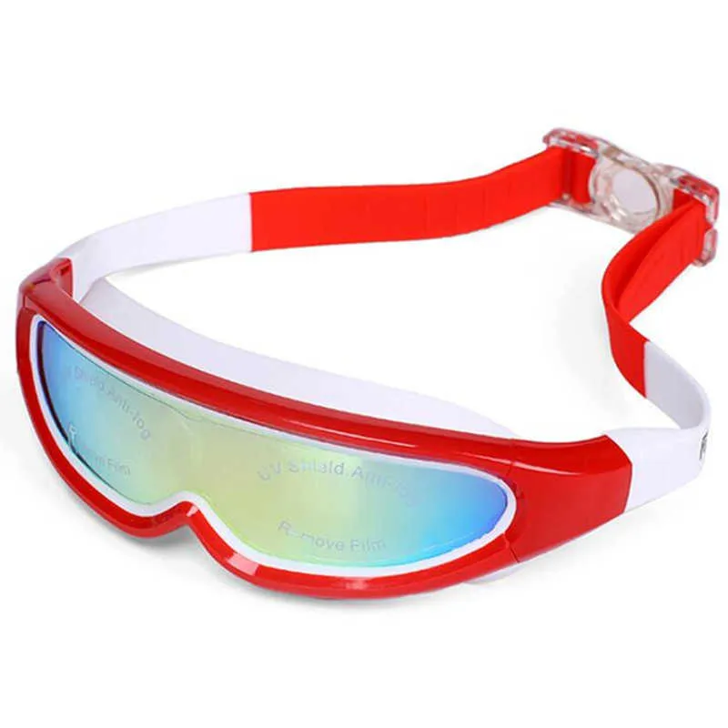 Goggles Lunettes de natation des lunettes réglables anti-buts Protéger les enfants étanches SIle Miroration de nage de natation L221028