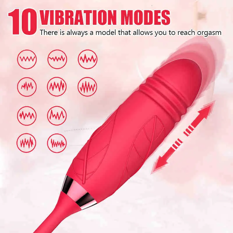 Sex leksaker masager masage massager 10 hastighet vibratorer dildos stark chock suger slickar retande dubbla huvuden rosa leksak för kvinnor 3ekq 7ogv