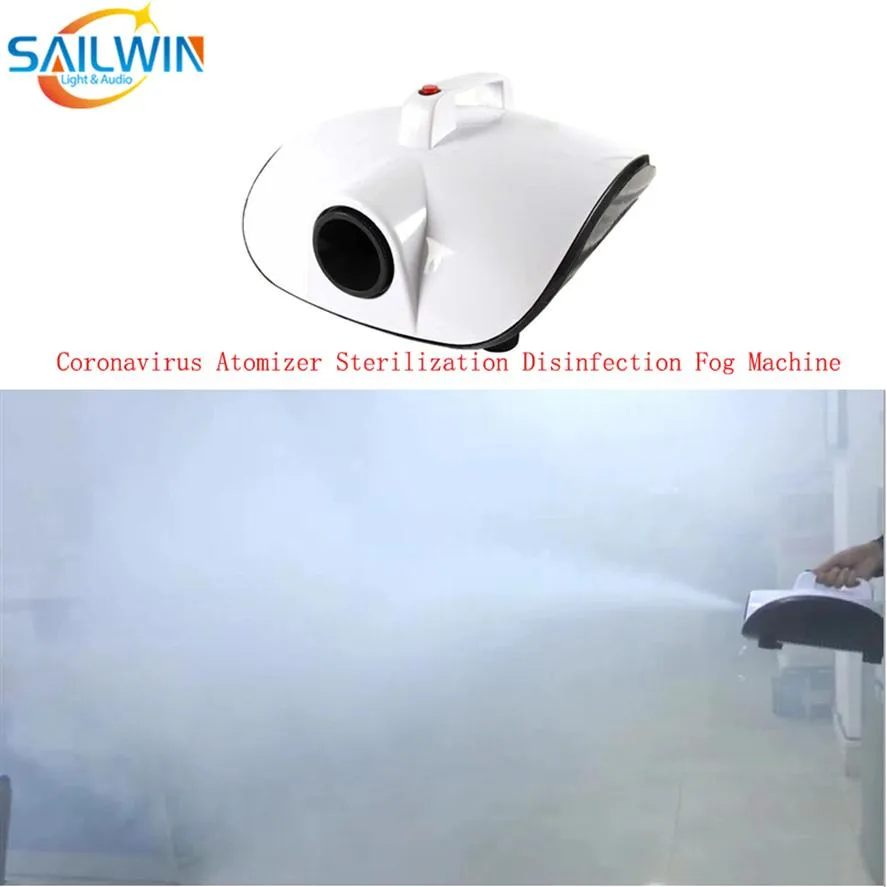1000W Desinfektion Rök dimma maskin Atomizer Sprayer Sterilizer Desinfectector Equipment för Home Party Office Event Nano Steam Spray263Q