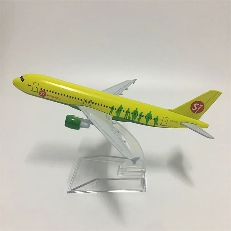 Diecast Model Jason Tutu 16cm Russia Siberia S7 Airbus A320 طائرة الطائرة المعدنية 1 400 طائرات 221027