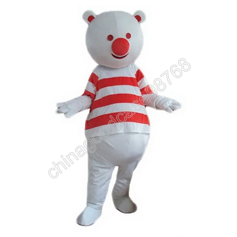 White Bear Mascot Costume Halloween Christmas Fancy Party Dress Cartoon Character Outfit Suit Carnival Unisex Adults Outfit