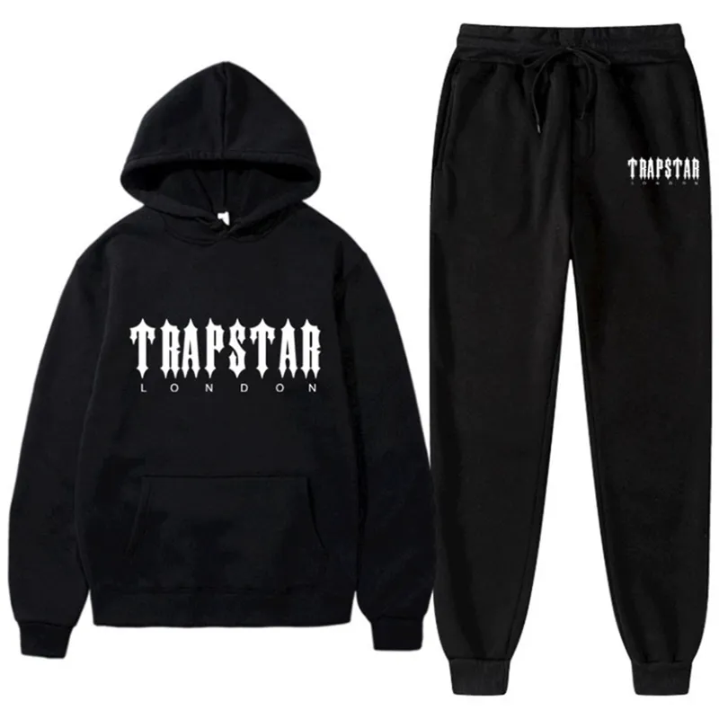 2-piece Kid Boy 100% Cotton Mesh Pocket Design Pullover Sweatshirt and Black Pants Set