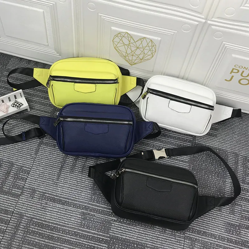 디자이너 남자 허리 가방 패션 여자 남자 가방 작은 동전 지갑 가슴 핸드백 Crossbody 어깨 가방 캔버스 정품 가죽 지갑 키 파우치 실버 하드웨어 M30245