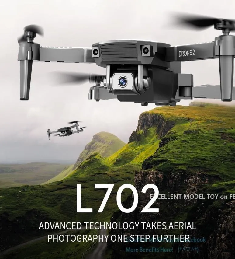 L702 4K Dual Camera FPV Mini Beginner Drone Kid Toy Simulators Track Flight Adjustable Speed Altitude Hold Gesture Take P7947330