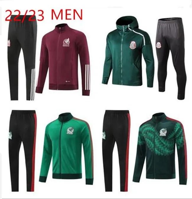 23 Messico Tuta Camisetas de Soccer Maglie calcio 2022-2023 tute Giacca lunga SET uomo TRAINING SUIT