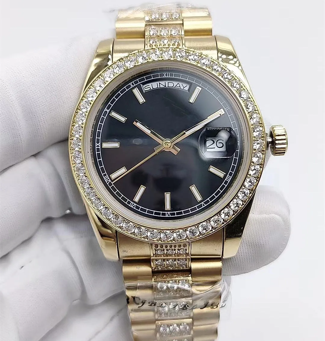 orologio da donna di design 36mm Orologi automatici da uomo con diamanti oro moda montre luxe aaa alta qualità