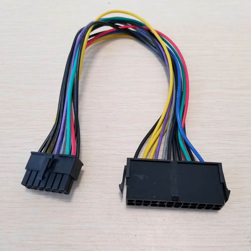 10pcs/Lot ATX 24 PIN do 14PIN ZASAD ZASADOWA LEWE 18AWG Drut na PC DIY Lenovo Q77 B75 A75 Q75 Płyta główna płyta główna 30 cm 30 cm