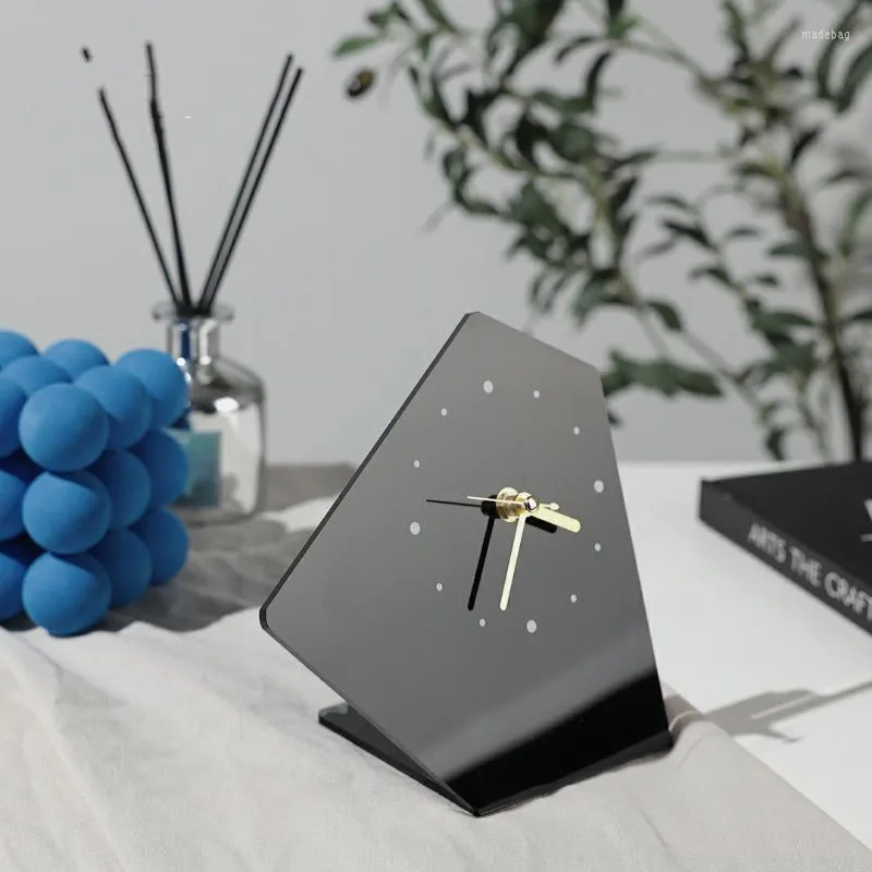 Smart Table Clock Modern Minimalist Model Room Acrylic Special Shaped