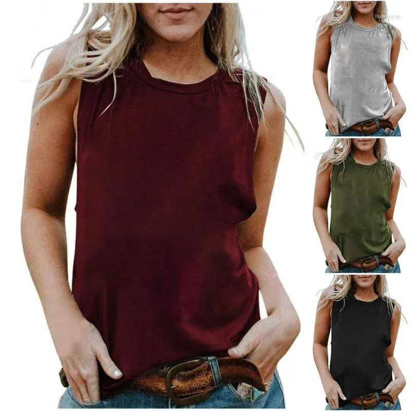 여자 T 셔츠 여자 2022 섹시한 멜빵 느슨한 조끼 여성 소매 티셔츠 탑 하단 셔츠