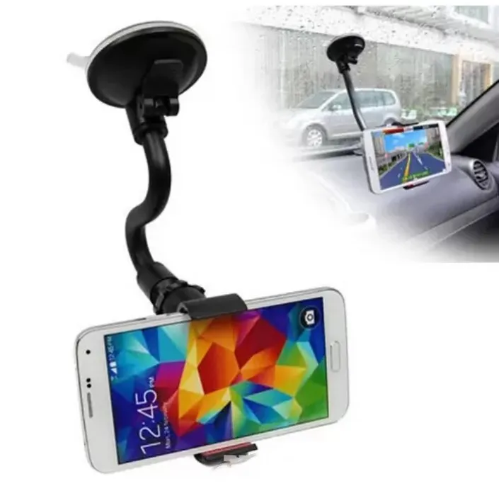 Araba Cep Telefonu Tutucu 360 Derece Dönen Braket Akıllı Telefon Önlemine Uygun Ön Cam Uzun Kol Klip Tutucuları