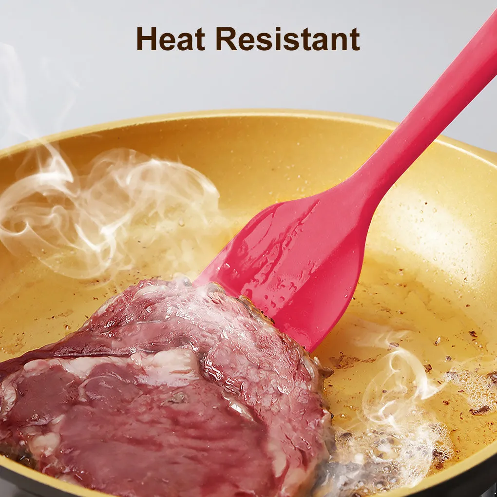 12 Pezzi Set Utensili Da Cucina In Silicone, Resistenti Al Calore 200°C, Anti Graffio Per Pentole Antiaderenti, Con Supporto E Mestolo, Frusta, Spatole, Lavabili In Lavastoviglie