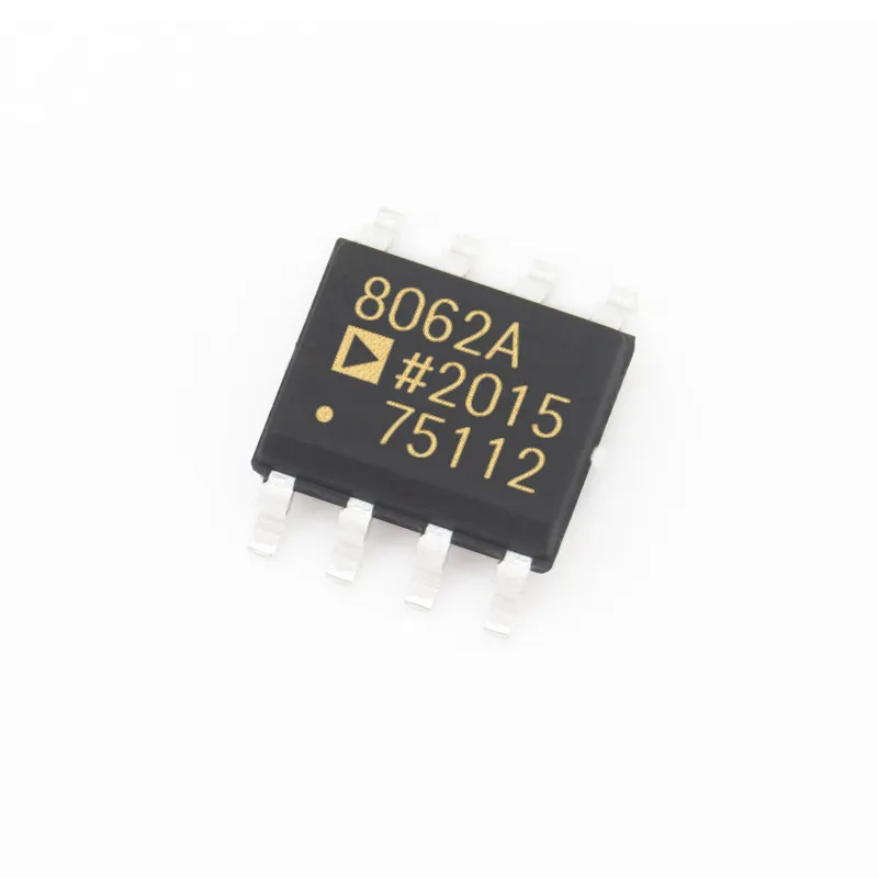 Novos circuitos integrados originais Dual R-TOR VLTG-FDBK AMP PB-FR AD8062ARZ AD8062ARZ-RL AD8062ARZ-R7 IC CHIP SOIC-8 MCU Microcontroller