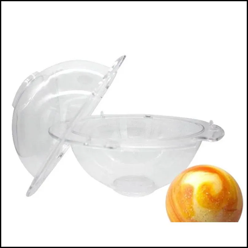 3d big sphere polycarbonate chocolate mold ball molds for baking making bomb cake jelly dome mousse confectionery 220601