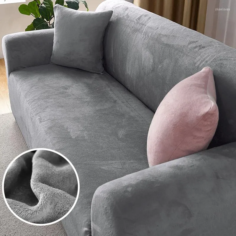 Sandalye, oturma odası için yüksek dereceli peluş streç kanepe kapağı kapsar Özel fiyat kanepe slipcover elastik mobilya koruyucusu 1/2/3/4 koltuk