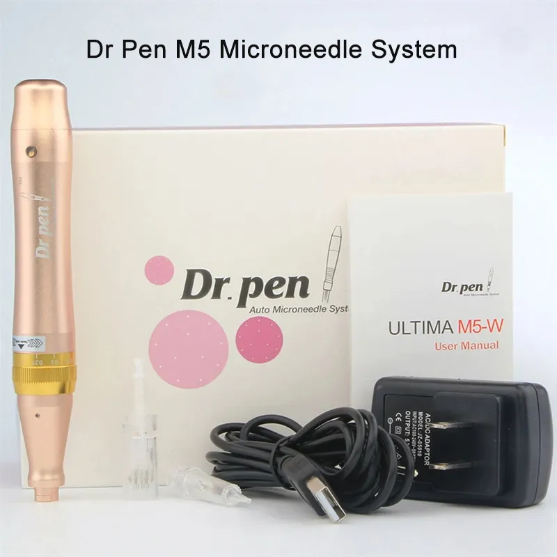 Hemanv￤ndning Elektrisk sk￶nhet Microneedle Roller M5 Dr. Pen Microneedling Wireless MTS Skin Care Dermapen System Wrinkle Removal Skin Rejuvenation Tool