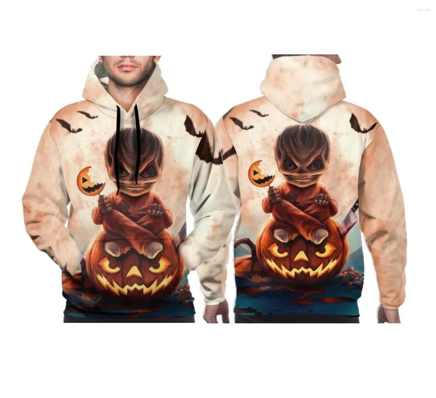 Sweat à capuche lanterne citrouille d'halloween pour hommes, vêtements unisexe pour enfants, surdimensionné, taille 110-6XL