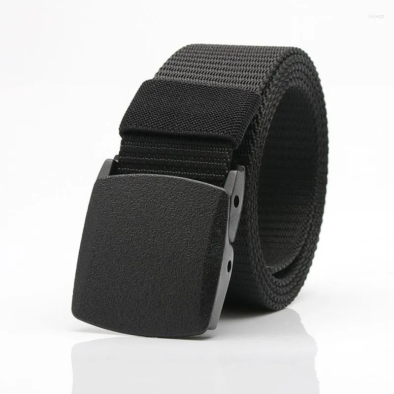 Belts Men And Women Leather Automatic Buckle Belt Corset Nylon Plastic Stretch Elastic Pair Of Jeans