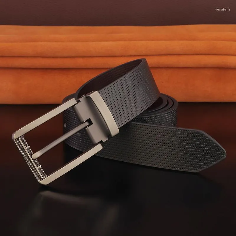 Belts High Quality White Men's Belt Pin Buckle Designer Casual Leather Fashion Youth Ceinture