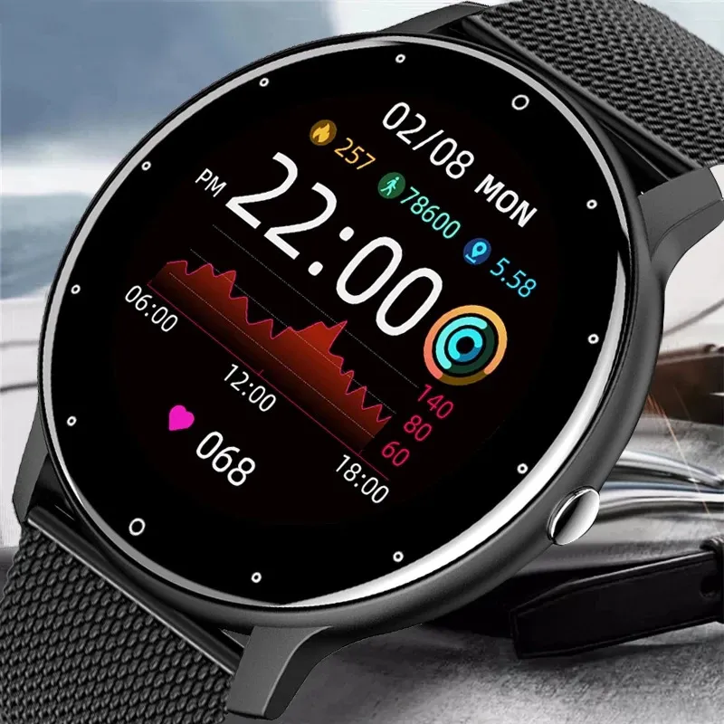 Män smart titta på smartwatch vattentät Bluetooth armband sport fitness tracker blodtryck hjärtfrekvens monitor klockor för Android iOS