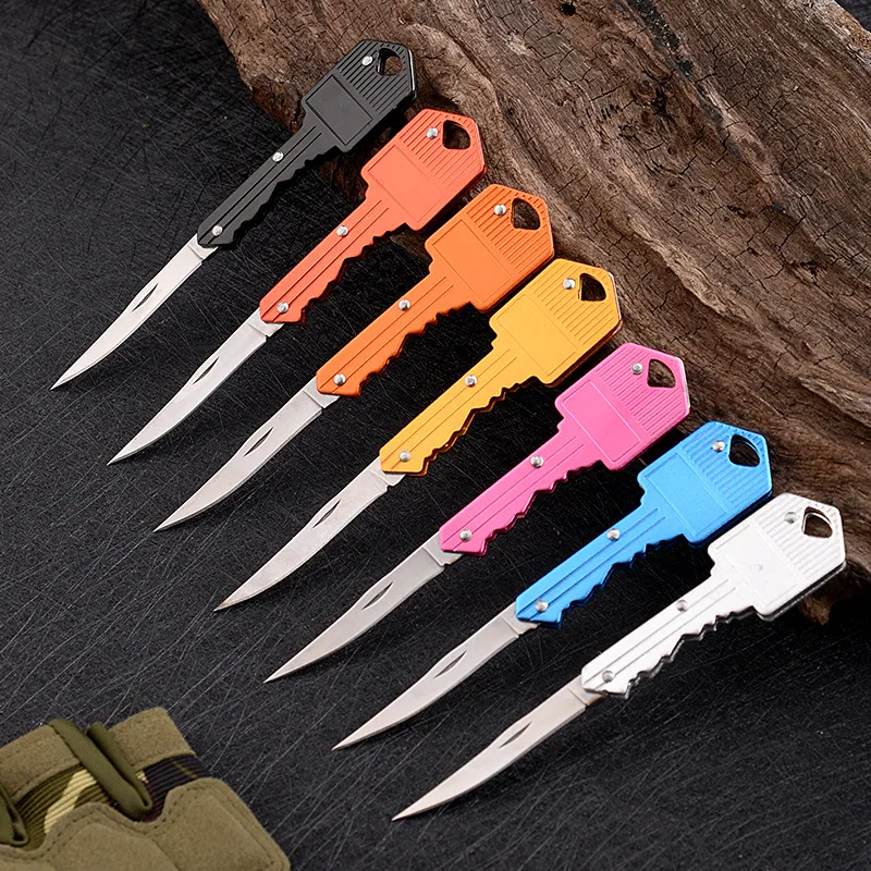 Stainless Folding Knife Keychains Mini Pocket Knives Outdoor Camping Hunting Tactical Combat Knifes Survival Tools