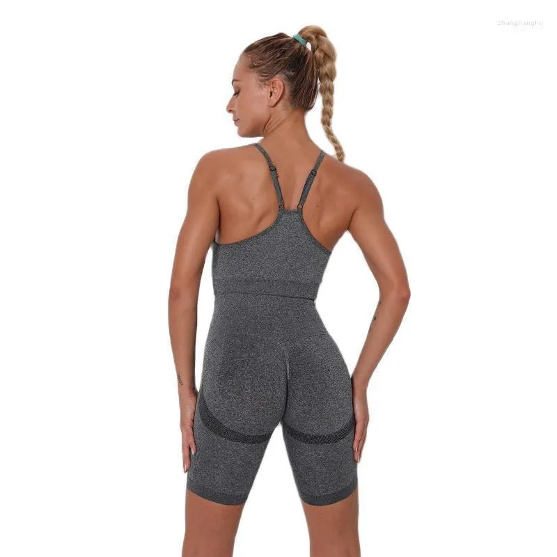 Yoga-Outfit, 2-teiliges Damen-Sportanzug-Set, sexy BH, nahtlos, hohe Taille, Shorts, Workout, Laufbekleidung, Fitnessstudio, Sportbekleidung