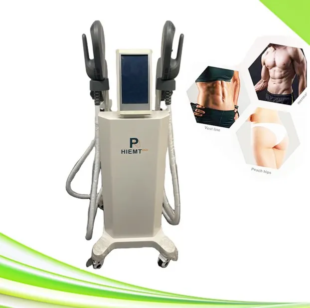 EMS Body Slimbing Hiemt Hiems Sculpting Cavitation Machine 4 Peddles Профессиональная мышечная стимуляция форма строительство жилетки линии приклада