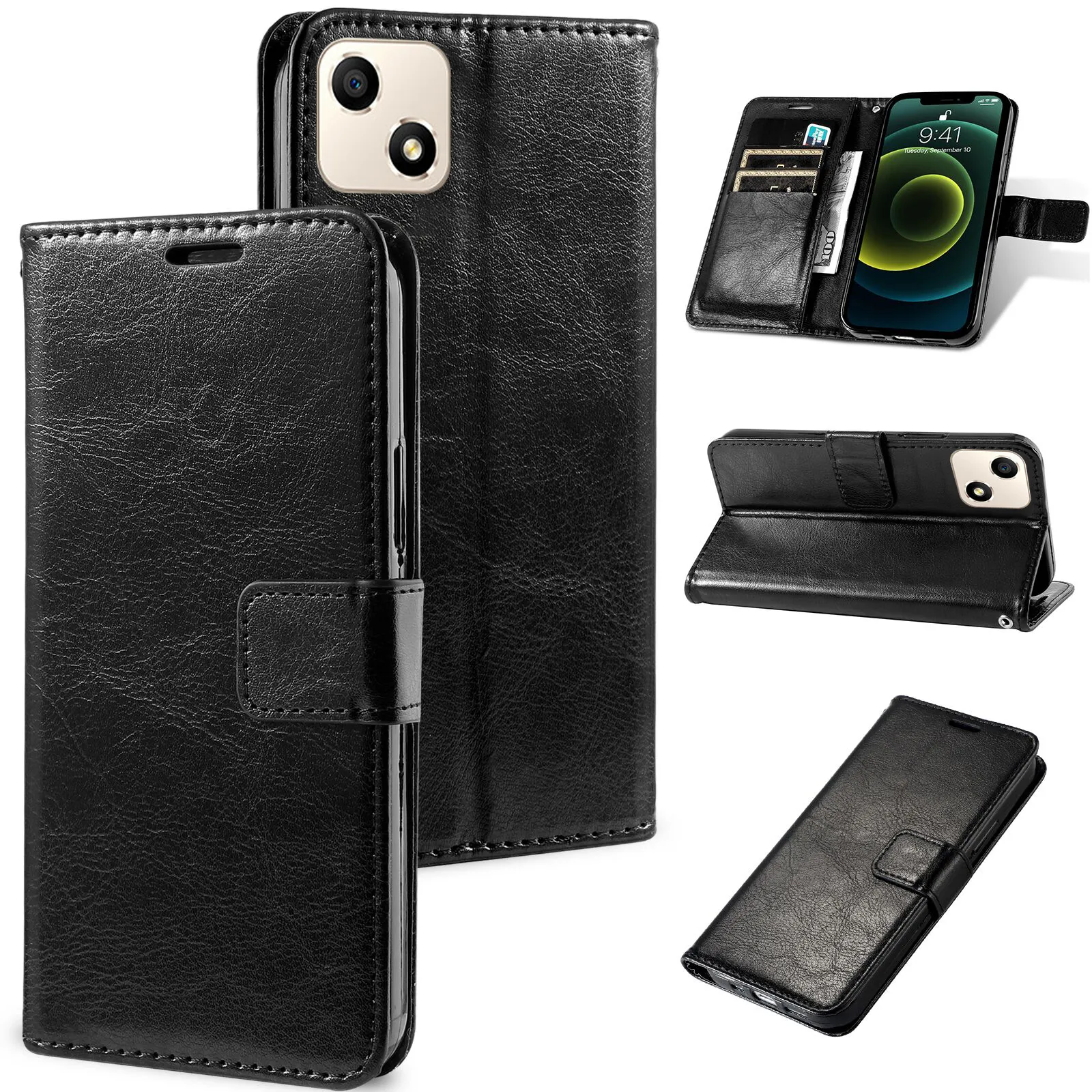 Case telefoniczne dla Huawei Mate 50 P50 Nova 10 9z Honor X40 X30 70 60 Pro portfel Fundata Leather With Crazy Horse Case