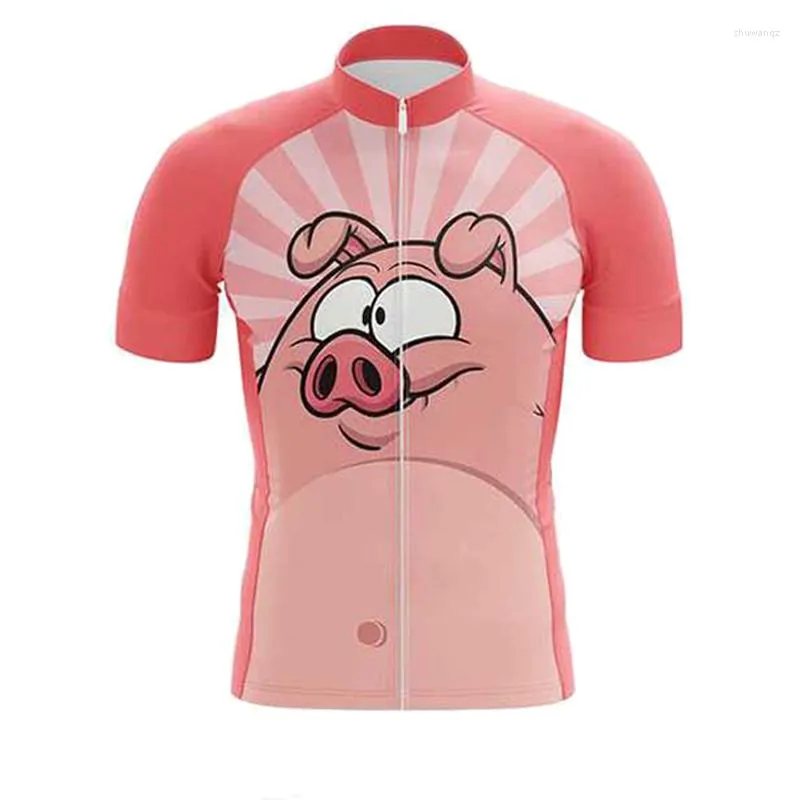 Kurtki wyścigowe SPTGRVO 2022 zabawna świnia koszulka kolarska kobiety/mężczyźni strój rowerzysty ubrania rowerowe letnia koszula Mtb Bike topy z krótkim rękawem
