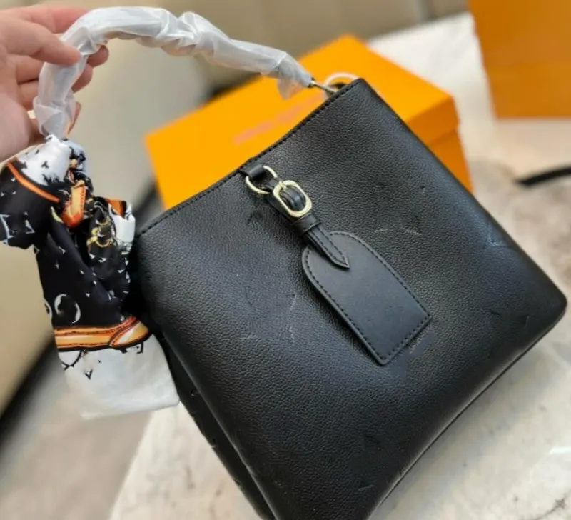 Akşam çantası tasarımcı kova çantası neonoe çanta totes kadın omuz crossbody çanta bayanlar gerçek deri mektup kabartma haberci cüzdan