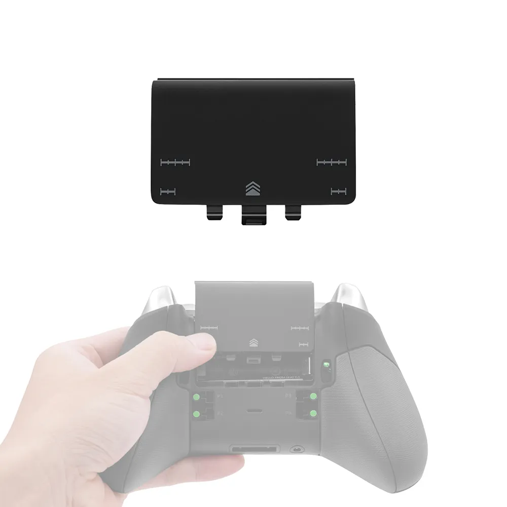 Xbox One Elite 1 Oyun Denetleyicisi GamePad Geri Kapak Oyunu Aksesuarları için Yedek Orijinal Pil Kabuk Kapısı Kapağı - Siyah Hızlı Gemi