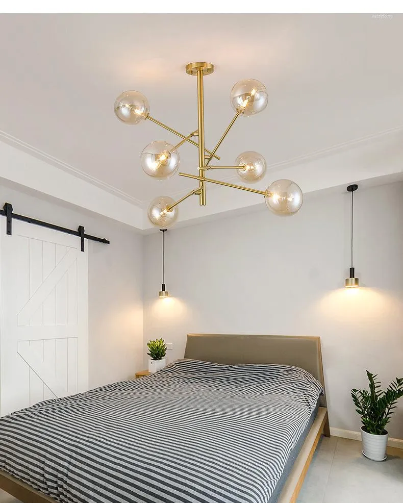 Chandeliers Loft Gold Creative Chandelier Iron Dining Lighting Living Room Lamp American Syle Minimalism Indoor Modern LED