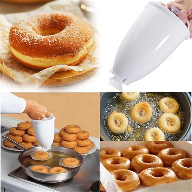 Stampi da forno Creativo fai da te Donut Maker Dispenser Plastica Frittura profonda Ciambella Stampo Waffle Making Tool Artefatti Cucina Dessert