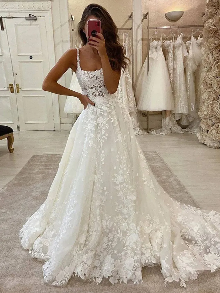 lace beach wedding dresses open back Simple V Neck Open Back Long Sleeves Lace Beach Wedding Dress WD474 US0 / White
