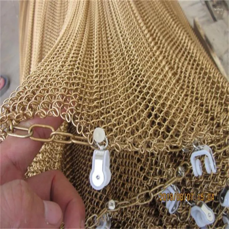 Curtain Aluminum Decorative Wire Mesh Screen Fabrics Ceiling Chain Casecade Coil