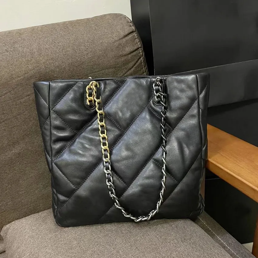borsa da donna classica di lusso tote bag borsa da donna in vera pelle hardware bicolore borse a tracolla di grande capacità