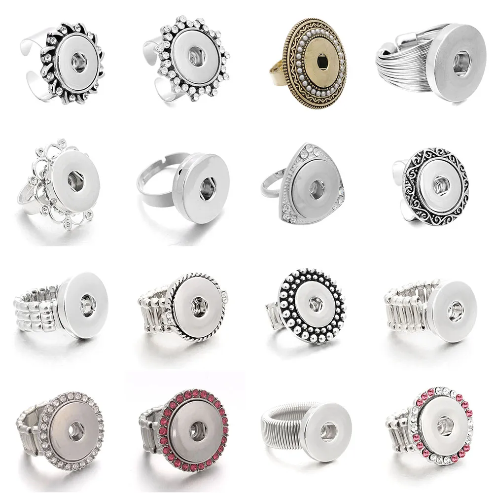 Charm Armbänder Mode Snap Ring Schmuck DIY Adustable Snaps Button für Frauen Fitting Zh021 Drop Lieferung 2022 Smtov