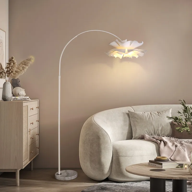 Modern Simple Living Room Sofa Floor Lamps Designer Minimalist Bedroom Bedside Creative Atmosphere Lights White Acrylic Lighting