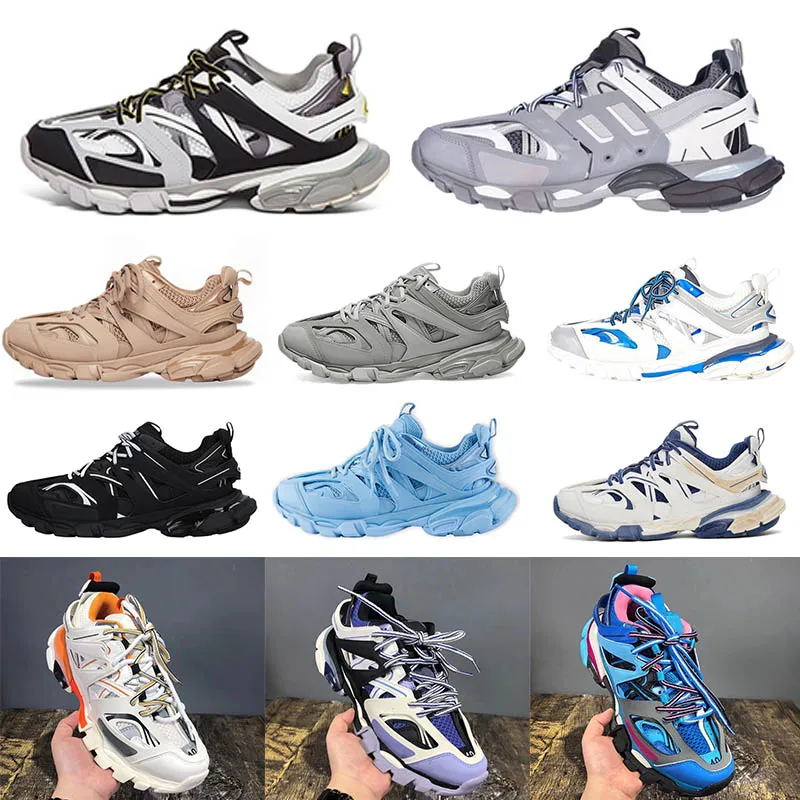 2022 Track 3.0 Sneakers Chaussure décontractée Tess S. Gomma Trek Low Hommes Femmes Top Platform Triple S Clear Sole Chaussures de course éclairées Taille 35-45