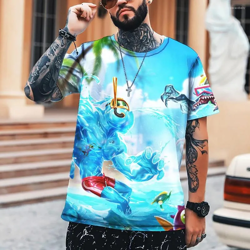 Men's T Shirts Casual 3D Printed T-shirts Top Anime Clothes Summer Pool Party Men Women Child Comfortable Soft Tops Clothing
