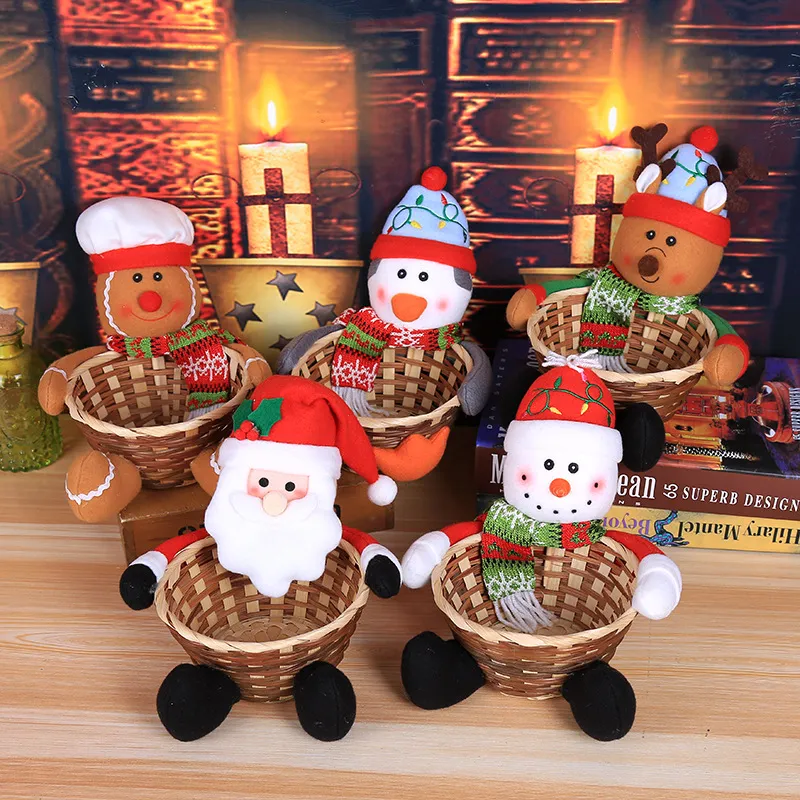 Décoration de Noël paniers de bonbons Décorations de table de Noël Décoration de panier pour enfants surdimensionnée