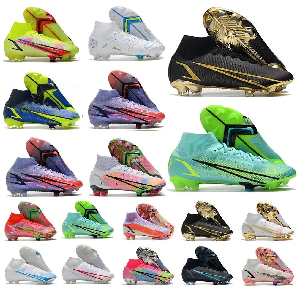 2022 Nuove scarpe da ginnastica firmate 8 VIII 360 Elite FG Scarpe da calcio XIV CR7 Dream Speed First Main Shadow Recharge Gear PACK Mens Boys High Scarpe da calcio Tacchetti