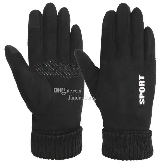 Gants imperméables d'hiver chauds pour écran tactile, pour vélo, moto, ski, conduite, coupe-vent, gants de cyclisme unisexes en polaire thermique pour l'intérieur et l'extérieur