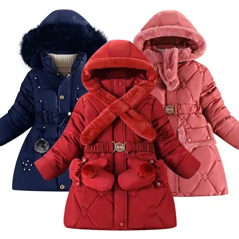 Giubbotti Ragazza Giacca invernale imbottita in cotone Cappotto moda per bambini Capispalla per bambini Piumino caldo per bebè Abbigliamento per bambini 4-12 anni 221028