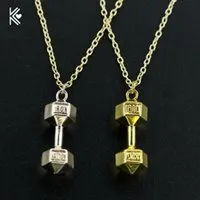 Pendant Necklaces Fashion Hip-hop Bodybuilding Fitness Weightlifting Necklace Rock Long Chain For Men Equipment Jewelry