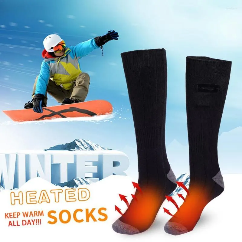 Sportsocken Winter Warm Heizsocke Wärmeelastisch Wasserdicht Elektrisch Beheizt 4000mAh Power Bank Thermofußwärmer Für Männer Frauen