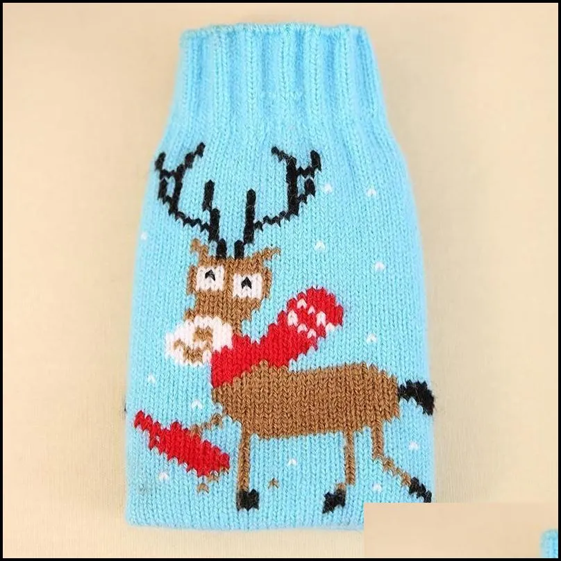 Party Favor Christmas Knitted Wine Bottle Er Party Favor Xmas Beer Bags Santa Snowman Moose Home Decoration Fy4767 Drop Delivery 202 Dhdrh