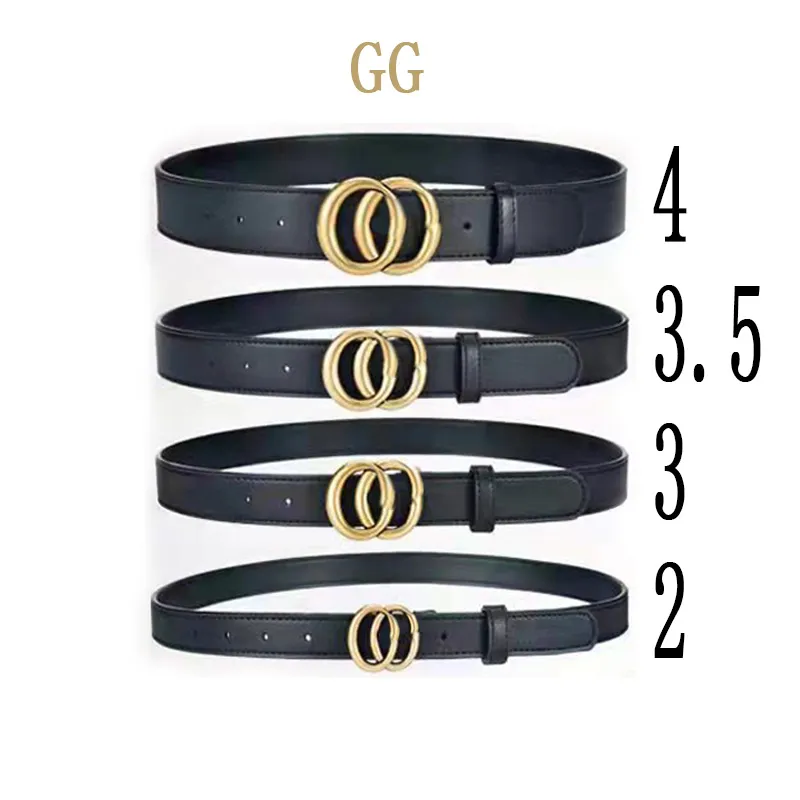 Men s Women s Genuine Leather Designer Belt Casual Fashion Smooth Buckle Width 2cm 4cm